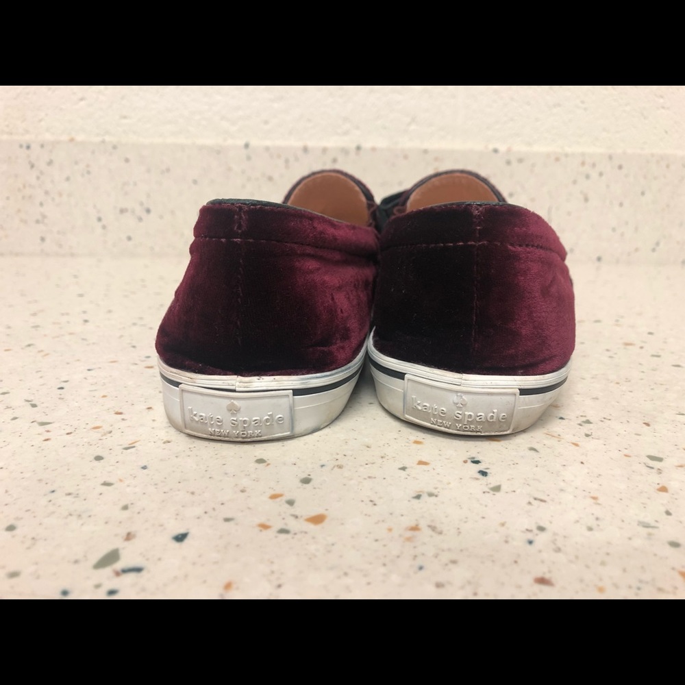 Kate Spade purple velvet slip ons - Picture 5 of 10